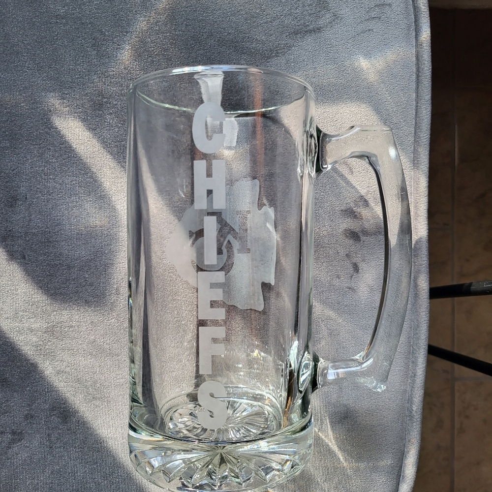 Custom Glass Beer Mug- etched - Picture 6 of 10